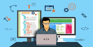 MIS development workstation with multiple monitors